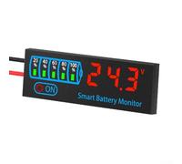 Eawfgtuw for DC Voltage Meter LED Power Display Module 7-55V Battery Level Indicator with Low Voltage Alarm for Lithium Ion LiFePO4(red)
