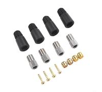 Eawfgtuw For Disc Brake Hose Kit for BH59 BH90, Mountain For Bike Hydraulic Brake Fitting with Olive Insert, Stainless Steel Connector Bolt and TPR Sleeve Set, 4-Pack(for BH59)