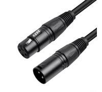 Eawfgtuw For Double Shielded XLR Microphone Cable with Gold Plated Contacts, 3-Pin Male to Female for Mixer, Stage Lights - Compatible with(500cm)