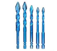 Eawfgtuw for Eccentric Drill Bit for Glass Tile and Rock Slab Drilling, 6-12mm Triangle Alloy Steel Bit with Double U-Shaped Chip Flute, Hex Shank /4 Inch,(10mm)