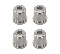 Eawfgtuw For Electric Bass String Ferrules 4 Pack, Zinc Alloy String Mounting Sleeves for Electric Bass Replacement, Fits Most Guitar Bodies,(Silver)