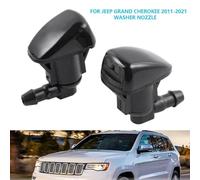 Eawfgtuw For Front Windshield Washer Nozzle Set For Grand Cherokee 2011-2020, 2 Pack, ABS Plastic, Black, Compatible with OEM 68260443AA, Left and Right