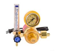 Eawfgtuw For G5/8 Female Thread 220V Electrical Heated Carbon Dioxide Pressure Regulator Valve with Safety Valve and Clear Scale for Industrial Welding Equipment(220V)