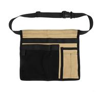 Eawfgtuw for Heavy Duty Tool Belt Pouch with 6 Pockets - 12 Inch Adjustable Waist Tool Organizer for Carpenters, Electricians and Plumbers, Made from(Black + Khaki Color)