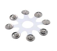 Eawfgtuw For Hi Hat Tambourine for Cymbals, 20.5 cm Metal Percussion Accessory with Stainless Steel Jingles, Compatible with For Hi-Hats Crash Rides and Stacks,(White)