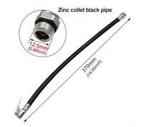 Eawfgtuw for High Pressure Tyre Valve Extension Hose with Quick Connect Copper Nozzle, Auto Car Tyre Inflator Adapter Tube for Vehicle Air Pump Connector, Pneumatic Hose(Black 12.5mm)