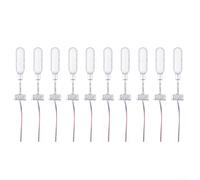 Eawfgtuw For HO Scale Model Railway LED Lattice Mast Lamps, 28mm Metal Platform Track Lights, 3V DC/AC with Resistors for 12-16V, 10 Pcs Street Wall(Silvery)