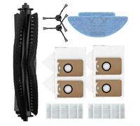 Eawfgtuw For Laresar L6 Nex Robot Vacuum Replacement Parts Kit with Roller Brush, 4 Dust Bags, 2 Washable Mop Cloths, 2 and 2 Side Brushes,