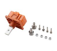 Eawfgtuw for Lithium Battery Terminal Block 250A High Current Through-The-Wall Connector with Silver-Plated Copper Contacts, PA66 Flame Retardant Insulation, IP67(Orange)