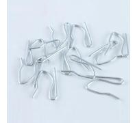 Eawfgtuw For Metal Curtain Hooks for Home, 34mm Zinc S-Hooks Compatible with For Pleat Pinch Pleat Cartridge Goblet Heading, Silver Tension Rod(20pcs)