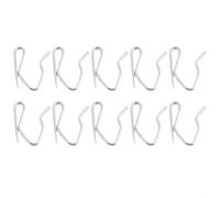 Eawfgtuw For Metal Curtain Hooks for Home, 34mm Zinc S-Hooks Compatible with For Pleat Pinch Pleat Cartridge Goblet Heading, Silver Tension Rod(50pcs)