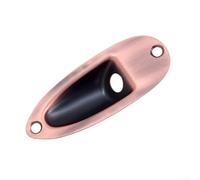 Eawfgtuw For Metal Input Jack Socket Plate with Screws for Style Electric Guitar - Chrome, Black, Gold, Bronze, Red Copper Finish, 70mm Hole Spacing,(Red Copper)