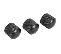 Eawfgtuw For Metal Volume Tone Knob for Electric Guitar, Dome Style Control Knobs 3 Pack in Black, Compatible with Standard Guitar Replacement Parts, Approx