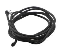 Eawfgtuw For Meter Pre-Tinned Cloth Pushback Vintage-Style Guitar Wire for Guitar Bass - Stranded Copper Cable with Waxed Cotton Braid, 3 Colors(Black)
