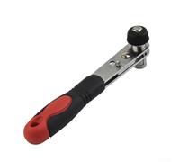 Eawfgtuw for Mini Ratchet Wrench /4 Inch Drive with 6.35mm Socket Adapter, Reversible Compact Tool for Tight Spaces, Iron Plating + PVC & ABS Handle, 127 x 32