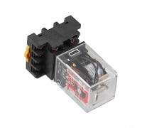 Eawfgtuw For MK3P-I DC 12V 10A Intermediate For Relay with Socket Base, 11-Pin Control For Relay for Remote Automation and Electronic Equipment, Silver Alloy