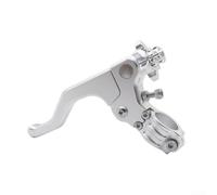 Eawfgtuw For Motorcycle For CNC Aluminium Short Clutch Lever Handlebar, Finger or Two Finger Operation for Stunt Riding, Anodized For Finish, Fit for Most(silver)