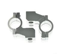 Eawfgtuw For Motorcycle Rear View Mirror Bracket Mount Adapter Holder with Clamp Screw - 2 Pack Aluminum Alloy Fit for Bike For ATV Scooter - Red, Blue,(silver)