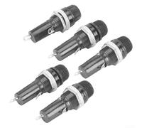 Eawfgtuw For Panel Mount Chassis Fuse Holder for 5x20mm Glass Fuses 10A 250V 15A 125V with Solder Terminals and Finger Release Cap, 2-Pack Industrial Electrical