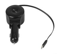 Eawfgtuw For PD 30W 66W Car Charger with Digital Display and Retractable Cable, Dual USB Fast Charging for .0 PD Type-C, Aluminum Alloy 12V/24V Compatible(PD30W+Super fast)