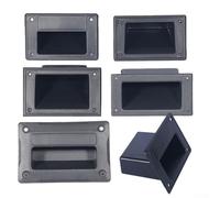 Eawfgtuw For Portable Speaker Handle for Audio Equipment - Recessed Cabinet Handle Made of For Long lasting Plastic, 2 Pack, Black, 20.00 x 15.70 x 5.70 cm (7.86 x(PS13084)