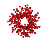 Eawfgtuw For Round Artificial Berry Wreath 30cm Pink and Red PVC Garland for Valentines Day Front Door Hanging Decoration, Festive Floral Décor For Ring with Lifelike Berries(Wreath B)