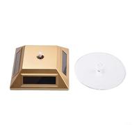 Eawfgtuw For Solar Powered 360 Degree Rotating Display Stand for Jewelry Watches and Small Accessories with Plastic Turntable and Energy Efficient Solar Cells(Black)