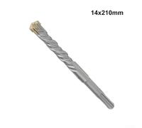 Eawfgtuw for Solid Carbide Masonry Drill Bit for Hammer Drills, 5-20mm Diameter x 110-460mm Length, 4 Cutting Edges for Concrete, Stone, Brick Walls,(14x210mm)