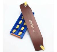 Eawfgtuw For SP300 Carbide Cutting Insert with SPB332 Groove Cut-Off Tool Holder for SMBB1632/2032/2532 Bracket, 10-Piece Set, 150mm Length, 32mm Blade Height