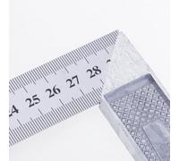 Eawfgtuw for Stainless Steel Right Angle Square Ruler 30 cm / 12 inch Dual Scale Measuring Tool with Aluminum Handle for Engineers, Craftsmen and Model Makers,
