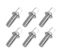 Eawfgtuw For Standard Exterior Square Screws for Snare Drum - M6 Metal Tension Rod Hardware, 20/25/30mm Length (6PCS, Silver) Compatible with Bass and For Jazz(M6 15mm)