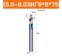 Eawfgtuw for Steel Step Drill Bit for -12mm, Two-Stage Counterbore Chamfer Drill with for Emery Coating, High Hardness & Wear Resistant for Aluminum Alloy,(5.0-8.0)