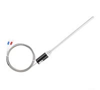 Eawfgtuw For Thermocouple Probe Sensor for Control - K Type & For PT100, 5mm Diameter, For M12 Thread, 0-400°C Range, /2/3/4/5M Wire Length, Aluminum Body(KType Wire 2M)