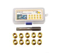 Eawfgtuw for Thread Hole Repair Kit for M14x1.25 Inserts and M16x1.25 Tap, 11 Pcs Stainless Steel Thread Repair Tools with 10 Inserts and Tap for Automotive
