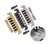 Eawfgtuw For TP-6 Guitar Bridge Stop Bar Vintage 70s Style Tailpiece for LP Electric Guitar, 51.5mm Post Spacing, 10.3mm String Spacing, Zinc Alloy(silver)