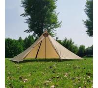 Eawfgtuw For Ultra-Lightweight Pyramid Camping Tent, Waterproof 210D Oxford Base, 270X160X135cm for 1-2 Person, Uses Trekking Poles, Portable Hiking Shelter in Green(brown)