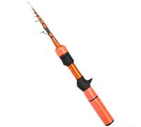 Eawfgtuw For Ultra Short Telescopic Fishing Rod .5m/.65m Portable Carbon Stream Pole UL Soft Tone with Anti-Slip Handle for Trout Fishing in Rivers and Creeks(OrangeB)(.68M)
