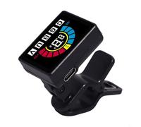 Eawfgtuw For USB Charging Guitar Tuner with Color LCD Display and Piezo Sensor for Acoustic Electric Guitar Bass Violin Ukulele, Black
