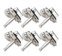 Eawfgtuw For Vintage Style Tuning Pegs for ST For TL Electric Guitar, Open-Hole Machine Heads, 6 PCS, Silver(Silver)