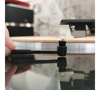 Eawfgtuw For Vinyl Record Player Turntable Phono Cartridge Stylus Cleaning Brush for LP Turntable, Carbon Fiber Anti-Static Needle Cleaner Tool, 59mm Black(A)