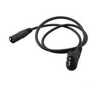 Eawfgtuw For XLR Microphone Extension Cable 90 Degree Right Angle Female to Straight Male 3-Pin Balanced Audio Adapter for Studio Speaker Mixer Keyboard(1M)