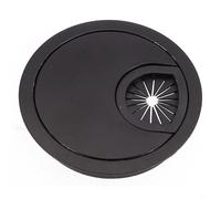 Eawfgtuw For Zinc Alloy Computer Desk Grommet 50mm 60mm 80mm Wire Hole Cover with Flip Top, Metal Cable Management Solution and Desk Cable(black 50mm)