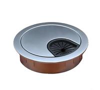 Eawfgtuw For Zinc Alloy Computer Desk Grommet 50mm 60mm 80mm Wire Hole Cover with Flip Top, Metal Cable Management Solution and Desk Cable(pearl chrome 60mm)