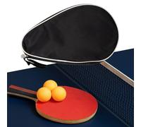 Eawfgtuw Gourd Shape Table Tennis Racket Bag, Portable For Ping Pong Paddle Case with Hand Strap, Oxford Cloth Bat Holder for Storage and Travel Protection, 28x18cm(Black)