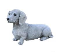Eawfgtuw Handcrafted Dachshund Garden Dog Statue Ornament with Extraordinary Details