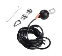 Eawfgtuw Heavy Duty Adjustable Gym Cable Wire Rope, 4M Steel Replacement Parts for Home Fitness Pulley System, 5mm Diameter with Gravity Ball and Alloy Buckle, Black