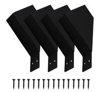 Eawfgtuw Heavy Duty Iron 45 Degree Angle Gazebo Bracket Connector Set with Screws for 2X4 Wood Post Outdoor Garden Gazebo Patio Building Mounting Hardware(4pcs)