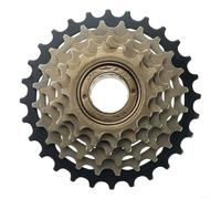 Eawfgtuw High Carbon Steel 6/7/8 Speed Screw On Freewheel Bicycle Cog Set for Road, Smooth Transmission Low Noise Firm Gear Brown(6 speed Black)