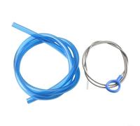Eawfgtuw High Flow Hydration Bladder Replacement Tube Kit with Cleaning Brush for Water Reservoir, 98cm Drinking Hose for Camping Hiking Backpacks, Green(Blue)