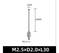 Eawfgtuw Indicator Probe for Dial Indicator, M2.5 Thread Extension Rod for Micrometer Height Gauge, Steel Point with 0.01 Resolution, Silver(M2.5*D2*L30)